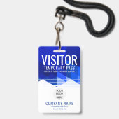 Blue Company Logo Visitenkarte ID Ausweis (Vorderseite mit Lanyard)