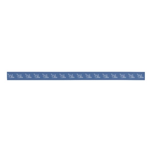 Blue Company Markenzeichen, Logo-Werbegeschenk Ripsband (Vorderseite)