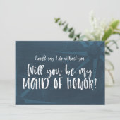 Blue Compass Nautical Werden Sie meine Trauzeugin  Einladung (Stehend Vorderseite)