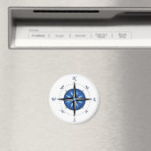 Blue Compass-Rose Magnet (In Situ (Geschirrspüler))
