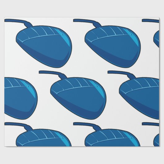 Blue Computer Mouse Geschenkpapier (Flach)