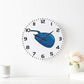 Blue Computer Mouse Große Wanduhr