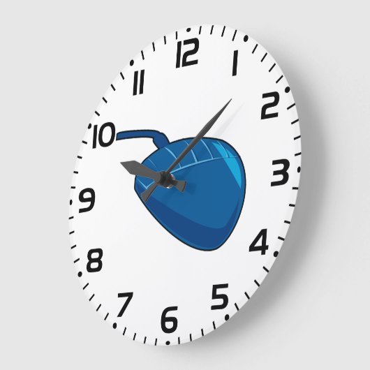 Blue Computer Mouse Große Wanduhr (Winkel)