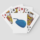 Blue Computer Mouse Playing Cards Spielkarten (Rückseite)