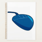 Blue Computer Mouse Spiral Planner Planer (Vorderseite)