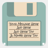 Blue Computer Old School Floppy Disk Stickers