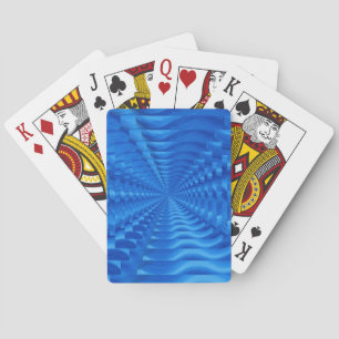 Blue Concentrum Squares Playing Cards Spielkarten