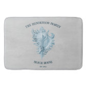 Blue Conch Muschel Badematte (Vorderseite)