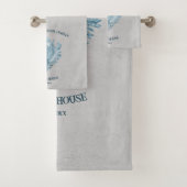 Blue Conch Muschel Badhandtuch Set (Insitu)