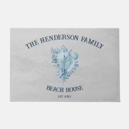 Blue Conch Muschel Fußmatte (Vorderseite)