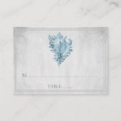 Blue Conch Muschel Hochzeit Platzkarten (Vorderseite)