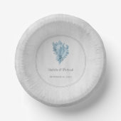 Blue Conch Muschel Hochzeitspapier Bowls Pappteller (Vorderseite)