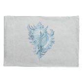 Blue Conch Muschel Kissenbezug (Rückseite)