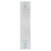 Blue Conch Muschel Kurzer Tischläufer (Vorderseite)