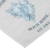 Blue Conch Muschel Kurzer Tischläufer (Ecke)