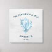 Blue Conch Muschel Leinwanddruck (Vorderseite)