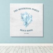 Blue Conch Muschel Leinwanddruck (Insitu (Holzboden))