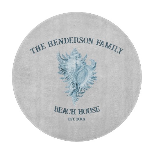 Blue Conch Muschel Schneidebrett (Vorderseite)