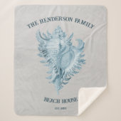 Blue Conch Muschel Sherpadecke (Vorderseite)