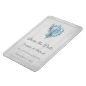 Blue Conch-Muschel Speichern des Datumsfelds Magnet (Linke Seite)