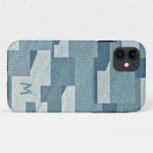 "Blue Concrete"-Gehäuse in Monogramm Case-Mate iPhone Hülle (Rückseite (Horizontal))
