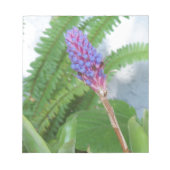 Blue Cone Bromeliad Blume Notizblock (Vorderseite)