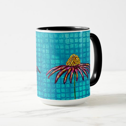 Blue Coneflower Tasse (VorderseiteRechts)