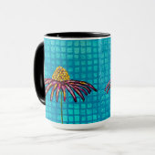 Blue Coneflower Tasse (Vorderseite Links)