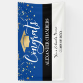 Blue Confetti Abschluss Banner (Vertikal)