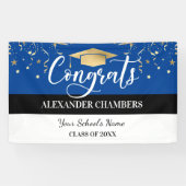 Blue Confetti Abschluss Banner (Horizontal)