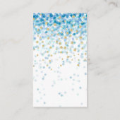 Blue Confetti Baby Showdusche Windeln Raffle Ticke Begleitkarte (Rückseite)