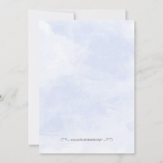 Blue Confetti Bridal Dusche Einladung (Rückseite)