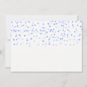 Blue Confetti Elephant Baby Dusche Einladung (Rückseite)