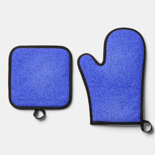 Blue Confetti Oven Mitt and Pot Holder Set (Vorderseite)