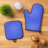 Blue Confetti Oven Mitt and Pot Holder Set (Oben Unten)