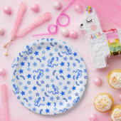 Blue Confetti Pappteller (Party)