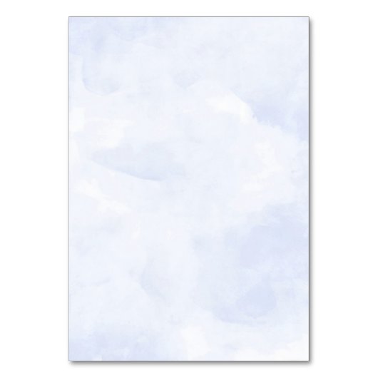 Blue Confetti Watercolor Platzkarte Tischnummer (Rückseite)