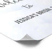 Blue Confetti Willkommens-Poster Print Poster (Ecke)