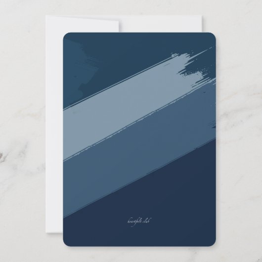 Blue Confirmation Modern Einladung (Rückseite)