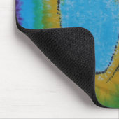 Blue Conga Drums Gefärbte Krawatte Mousepad (Ecke)