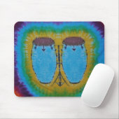 Blue Conga Drums Gefärbte Krawatte Mousepad (Mit Mouse)