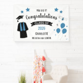 Blue Congratulations Graduation Banner (InSitu)