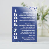 Blue Connections Foto Abschluss Dankeskarte (Stehend Vorderseite)