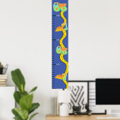 Blue Construction Little Boys Growth Chart Poster (Heimbüro)