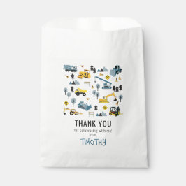 Blue Construction Trucks & Site Birthday Party Geschenktütchen