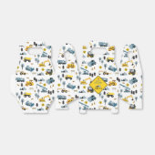 Blue Construction Trucks & Site Theme Geburtstag Geschenkschachtel (Ungefaltet)
