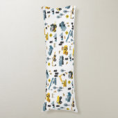 Blue Construction Trucks & Site Theme Muster Seitenschläferkissen (Vorderseite Vertikal)