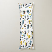 Blue Construction Trucks & Site Theme Muster Seitenschläferkissen (Rückseite (Vertikal))