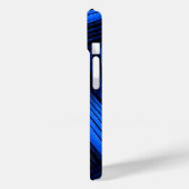 Blue Contemporary Abstrakt Case-Mate iPhone Hülle (Rückseite / Links)