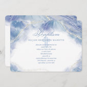 Blue Contemporary Religious  Einladung (Vorne/Hinten)